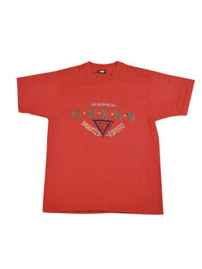 Vintage Guess Quality Style Jeans 90s Red Shirt Size Large